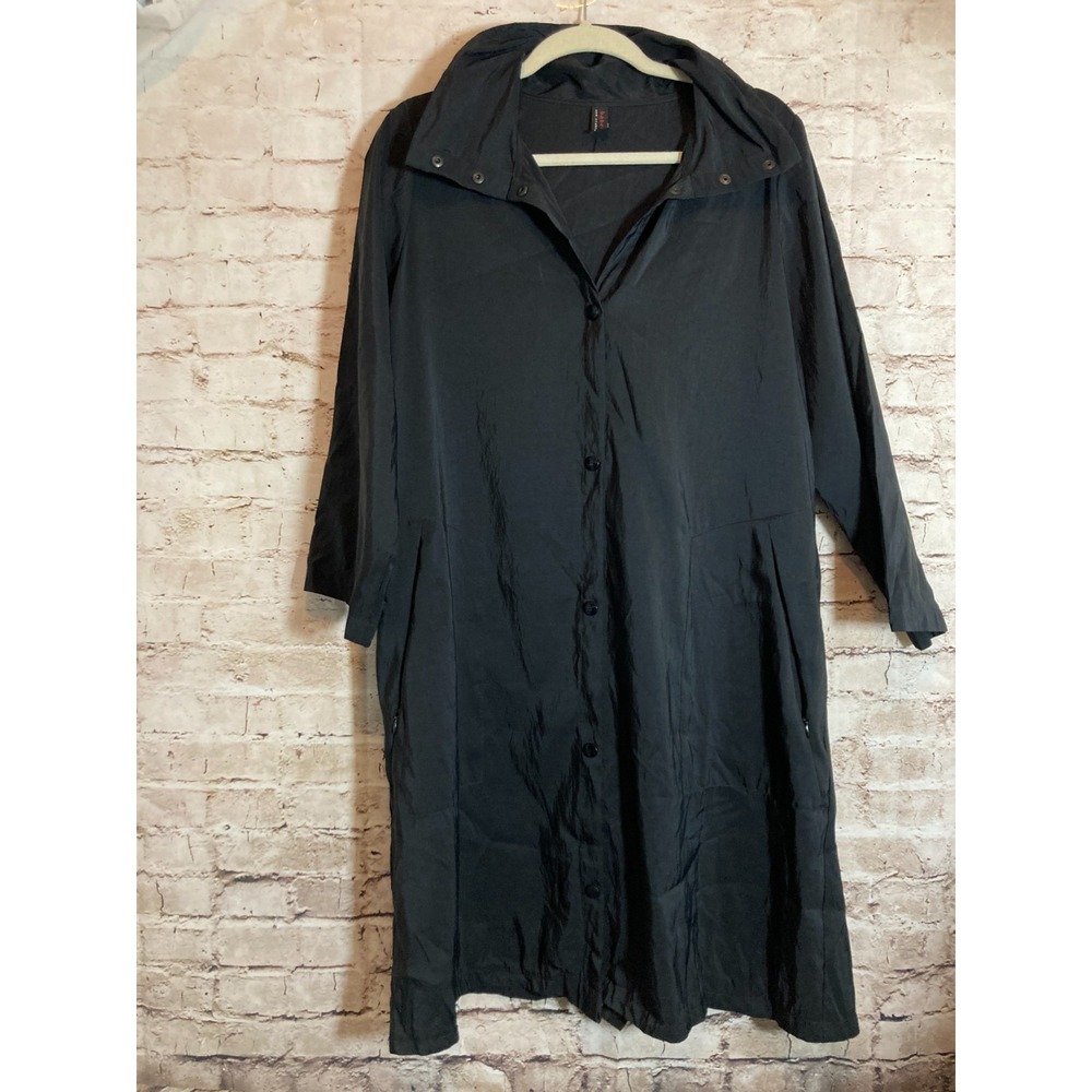 Babette San Francisco Jacket Womens XS Black Lagenlook Avant Garde Long Line Art